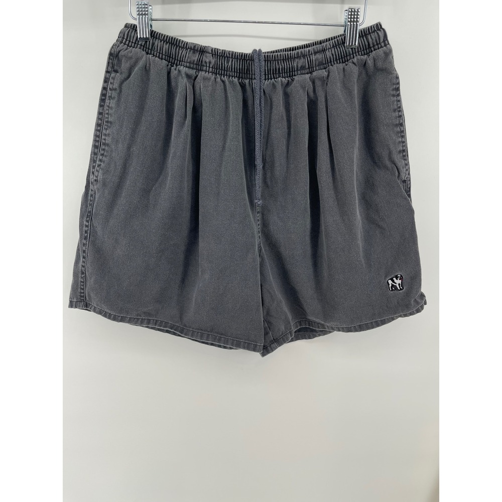 Big Dogs Lounge Shorts Mens Medium Gray  Vintage Cotton Drawstring Logo